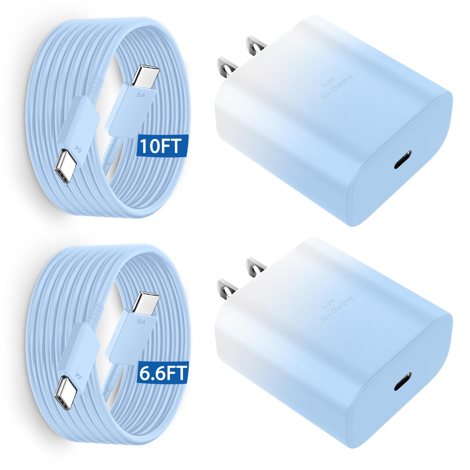 45W Samsung Super Fast Phone Charger, USB C Fast Charger Samsung Charge Fast Charging Cord Samsung Galaxy S25 S24 Ultra Charge 10FT Type C Charging Cable for Samsung Galaxy S25 Ultra/S25/S24/S23/S22